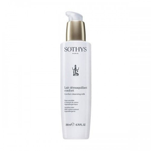 Молочко очищающее Sothys Essential Preparing Beauty Milks Comfort Cleansing Milk для чувствительной кожи с экстрактом хлопка 200 мл. 