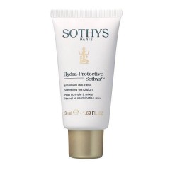 Смягчающая эмульсия с экстрактом чапареля Sothys Regular Care Hydra-protective Line Softening Emulsion для жирной кожи лица и шеи 50 мл.