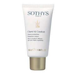 Крем защитный Sothys Regular Care Clarte And Confort Line Protective Cream для чувствительной кожи и кожи с куперозом 50 мл.