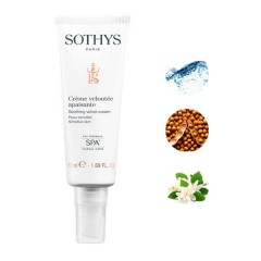 Успокаивающий крем Sothys Regular Care Sensitive Skin Soothing Velvet Cream для чувствительной, нормальной и сухой кожи лица и шеи 50 мл.