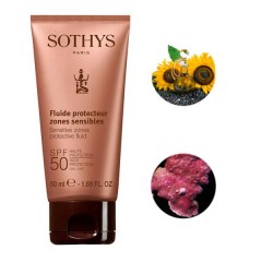 Флюид для лица и тела Sothys Sun Care Sensitive Zones Protective Fluid SPF50 High Protection UVA/UVB для всех типов кожи 50 мл.