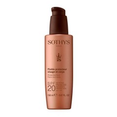 Молочко для лица и тела Sothys Sun Care Protective Fluid Face And Body SPF20 Moderate Protection UVA/UVB для всех типов кожи 150 мл.