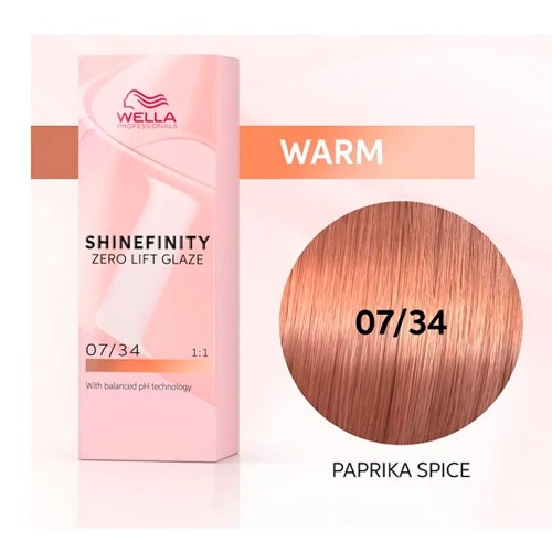 Краска гель-крем Wella Shinefinity 07/34 для волос 60 мл Велла шайнфинити