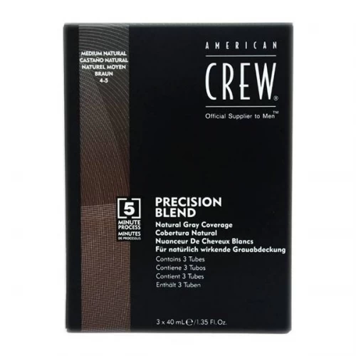 Краска-камуфляж 4/5 American Crew Precision Blend Natural Gray Coverage Brown для седых волос 3*40 мл.