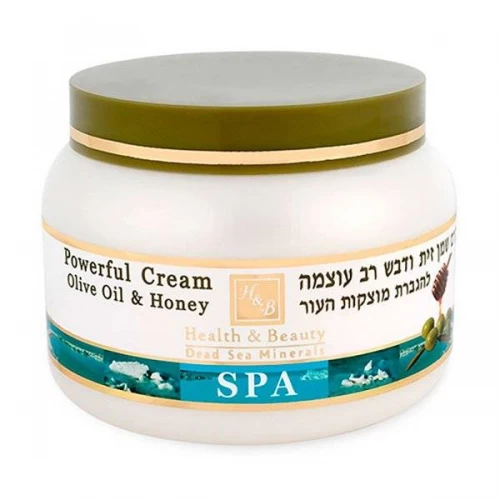 Интенсивный крем на основе оливкового масла и меда Health and Beauty SPA Powerful Olive Oil and Honey Cream для разглаживания морщин и растяжек 250 мл.