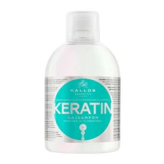 Шампунь с кератином и молочными протеинами Kallos Cosmetics KJMN Keratin Shampoo для сухих и поврежденных волос 1000 мл. 