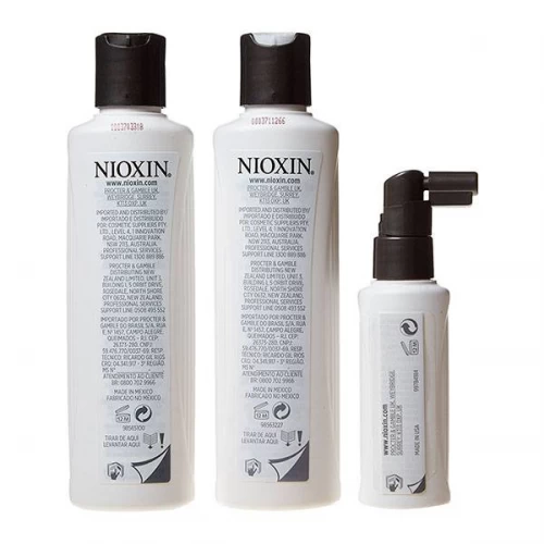 Набор "3-Ступенчатая система" Nioxin Hair System Kit 5 для ухода за химически обработанными или натуральными волосами, от средних до жестких 150 мл.+150 мл.+50 мл.