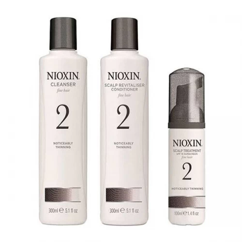 Набор "3-Ступенчатая система" Nioxin Hair System Kit 2 XXL для ухода за тонкими, натуральными волосами 300 мл.+300 мл.+100 мл.