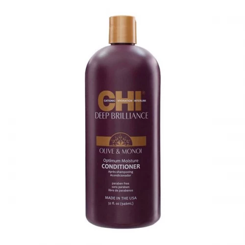 Кондиционер CHI Deep Brilliance Olive and Monoi Optimum Moisture Conditioner для поврежденных волос 946 мл.