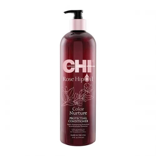 Кондиционер с маслом розы и кератином CHI Rose Hip Oil Color Nurture Protecting Conditioner для окрашенных волос 739 мл.