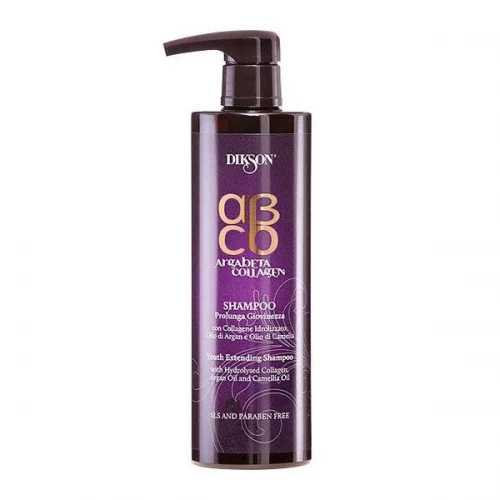 Мягкий очищающий шампунь Продление молодости Dikson Coiffeur ArgaBeta Collagen Youth Extending Shampoo для оптимального равновесия волокна и предотвращение преждевременного старения волос 500 мл.