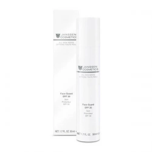Легкая солнцезащитная основа Janssen Cosmetics All Skin Needs Face Guard SPF-30 с UVA-, UVB- и IR-защитой  под дневной крем 50 мл.