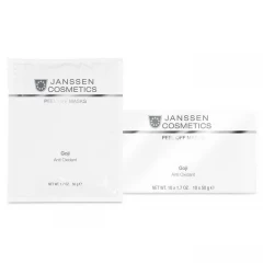 Восстанавливающая антиоксидантная ультраувлажняющая маска Janssen Cosmetics Peel Off Masks Goji Anti Oxidant альгинатная anti-age с облепихой и ягодами гойи 10 шт. по 30 г