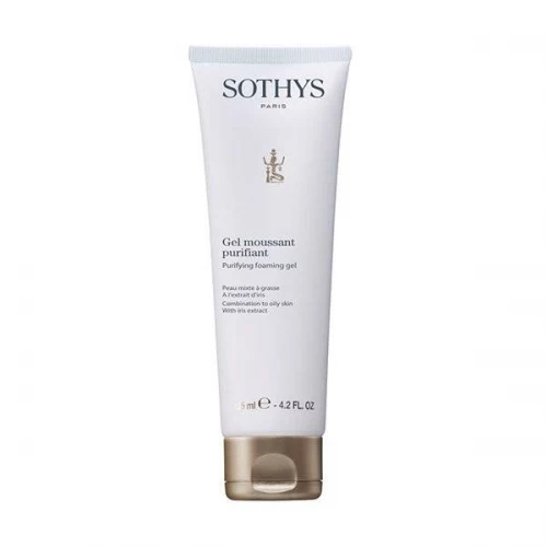 Гель-мусс очищающий Sothys Essential Preparing Water Cleansers Purifying Foaming Gel для комбинированной и жирной кожи с экстрактами ириса и таволги 125 мл.
