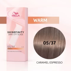 Wella Professionals Гель-крем краска Shinefinity 05/37 – стойкое цветное глазирование.